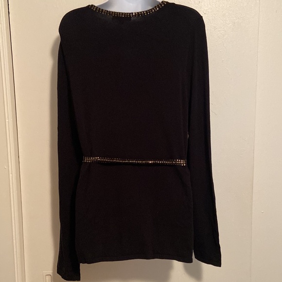 BCBG Max Azria Black Sequined Cardigan - Picture 6 of 9